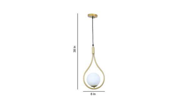 Walter Golden Metal Decorative Hanging Lamp - Image 3